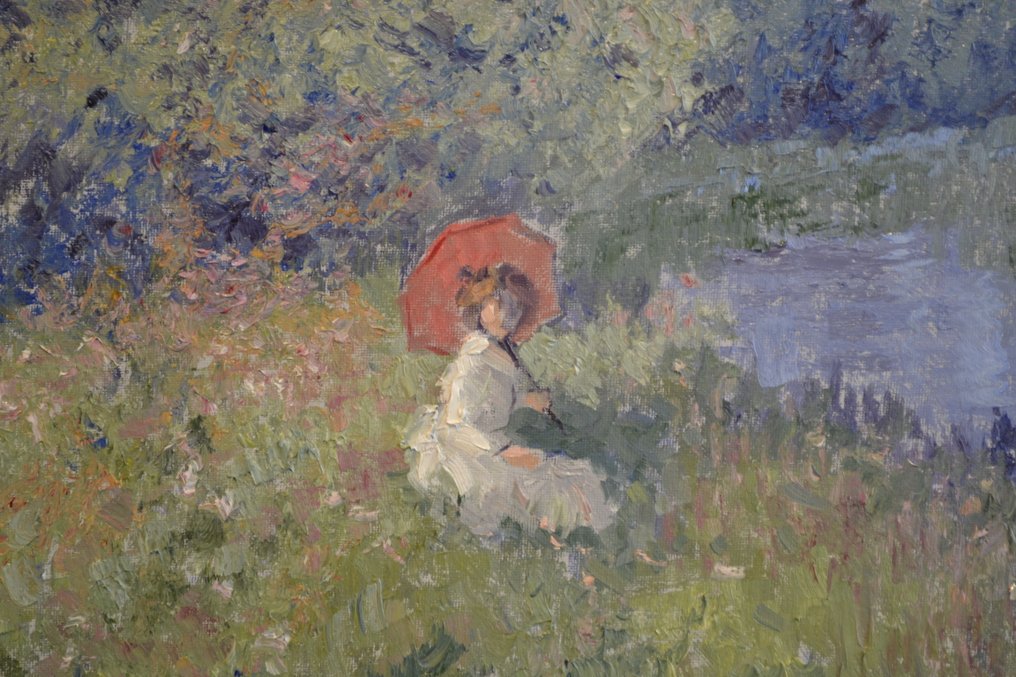 Chris van Dijk (1952) Impressionist - "Au bord de l'eau " #2.1