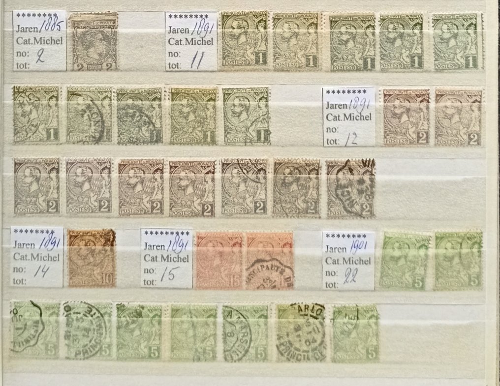 Stockboek - Monaco 1885/2003 - Michel #2.1