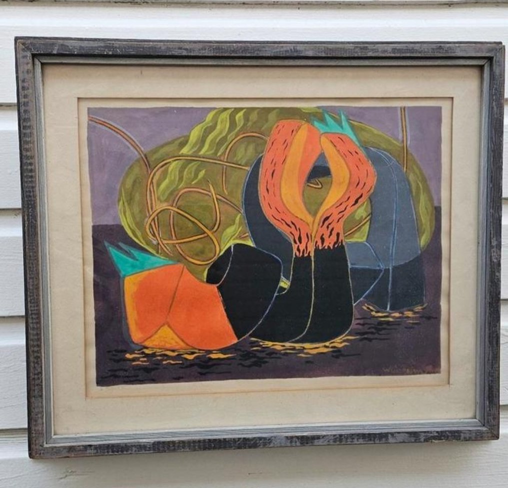 Bud Wehrheim (1910-2001) - Surrealist Composition #3.2