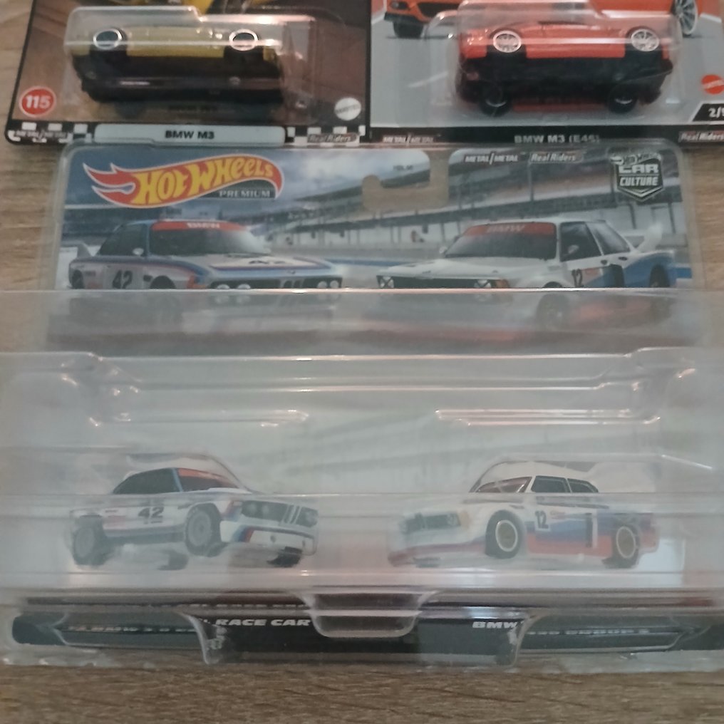 Hot Wheels 1:64 - Αυτοκίνητο μοντελισμού  (4) - BMW 3.0 CSL; BMW M3 (E36); BMW M3 (E46) - 2pack + protector #1.0