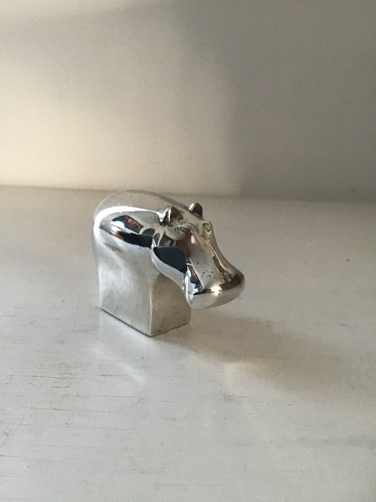 Dansk Design - Gunnar Cyren - Paperweight - Hippopotame - Silverplate #1.0