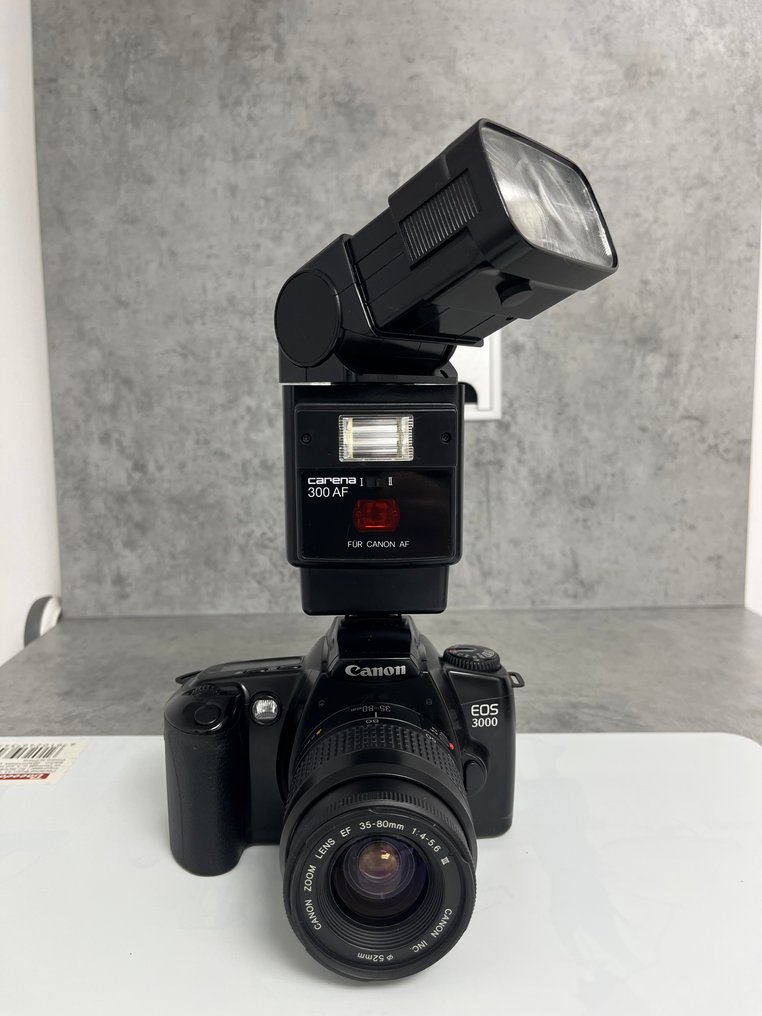 Canon EOS 3000 + EF 4-5.6/35-80mm III + Flash Carena 300AF | Câmera analógica #1.0
