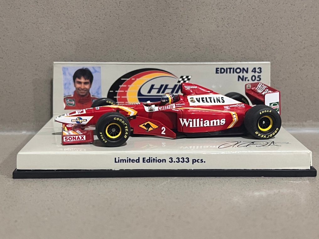 Minichamps 1:43 - Voiture miniature - Williams F1 car - Heinz Harald Frenzen - Édition limitée, 3 333 pièces. #2.1