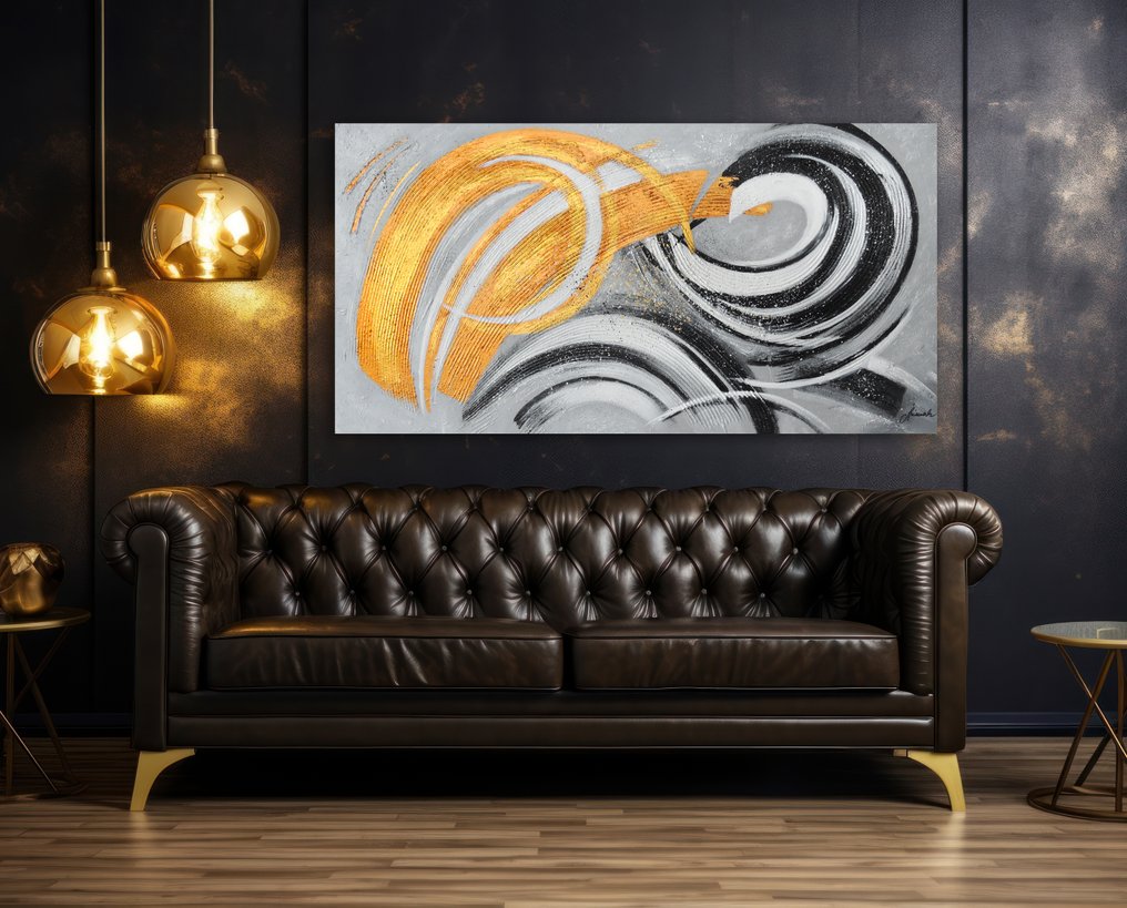 Monika Spiewak - Abstract - Oil Painting Stretched On The Frame - XXL - Ready To Hang - 1/1 Unique Piece #1.0