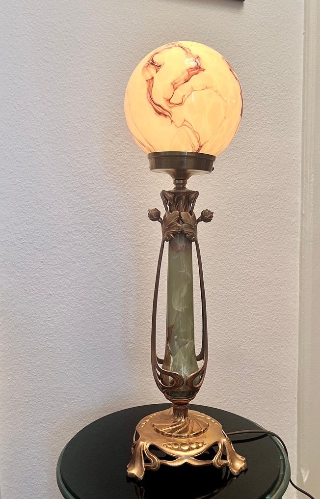 Table lamp - Metal, Glass - in the Art Nouveau style #3.2