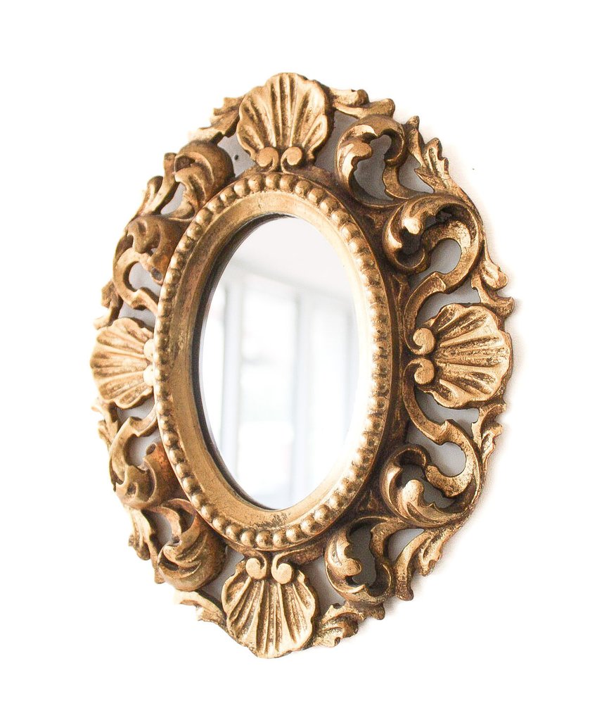 Miroir 1900's Rocaille en bois doré - Miroir - Bois doré #1.0