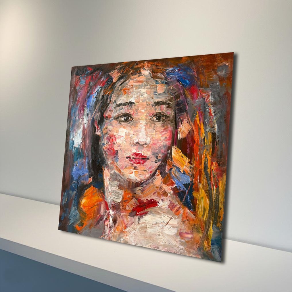 Quang Chinh - Soleil du Matin 90 x 90 cm #2.1