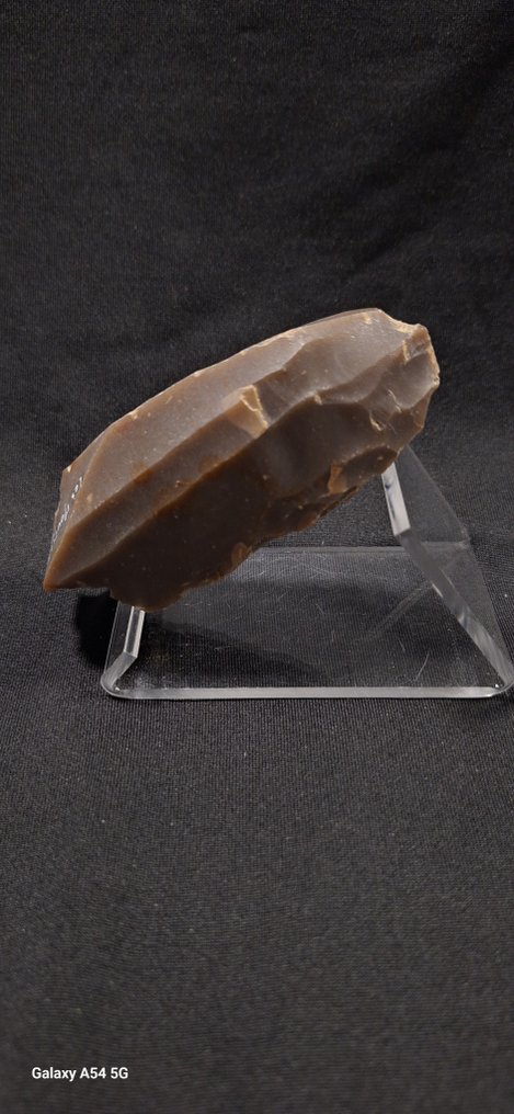 Παλαιολιθική Πυρόλιθος Συλλογή biface, εργαλείο, μαχαίρια, λεπίδα σε πυρίτη, μαχαίρι, συλλογή Γαλλία Παλαιολιθική περίπου - 100 mm  (χωρίς τιμή ασφαλείας) #4.3