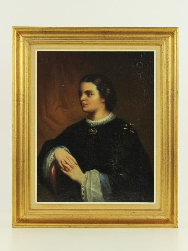 Europæisk skole (XIX), Efter - 19de-eeuws dames portret van adel #1.0