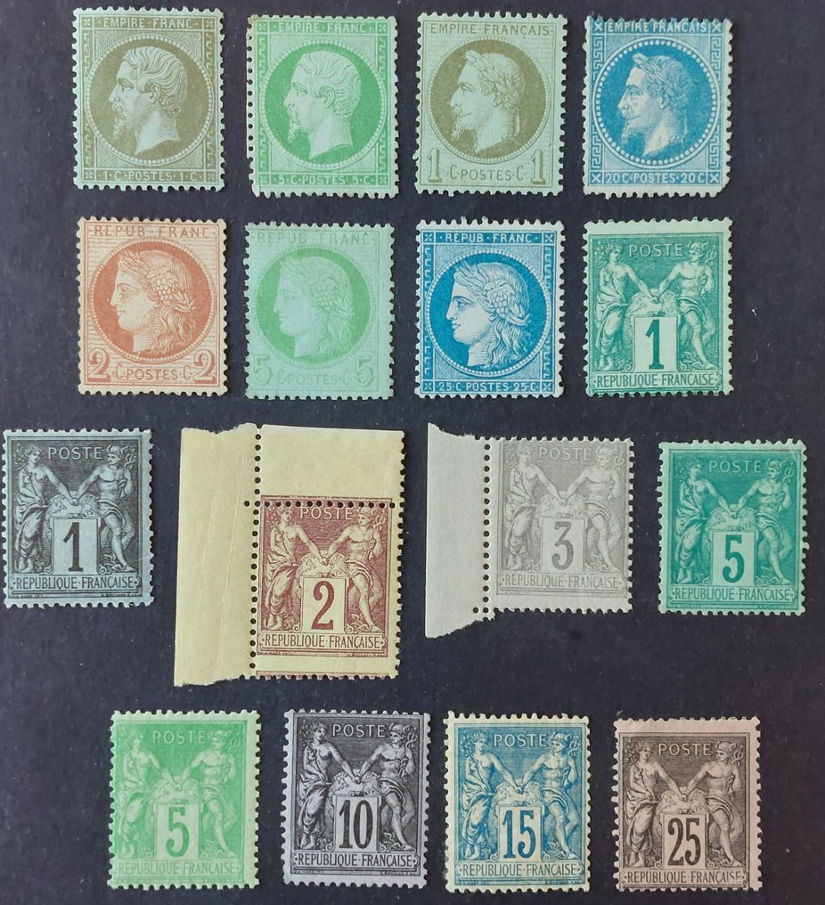 法国  - 古典时期，一批全新邮票 #1.0