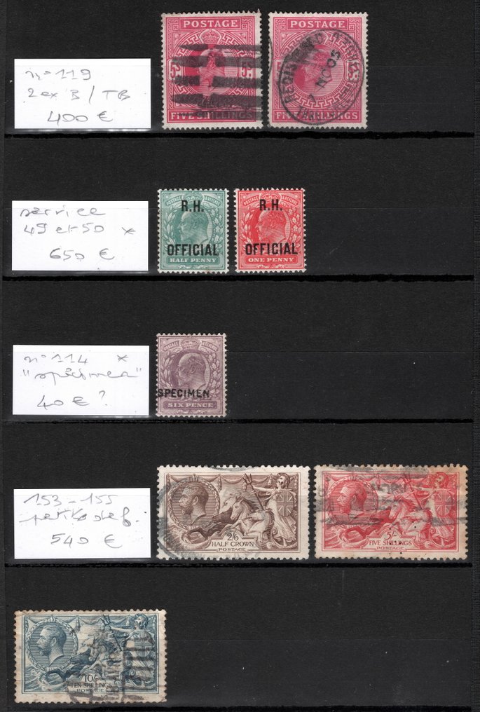 Μεγάλη Βρετανία 1902/1948 - GB KINGS επιλογή καλών αξιών CV 1750 ευρώ #1.0