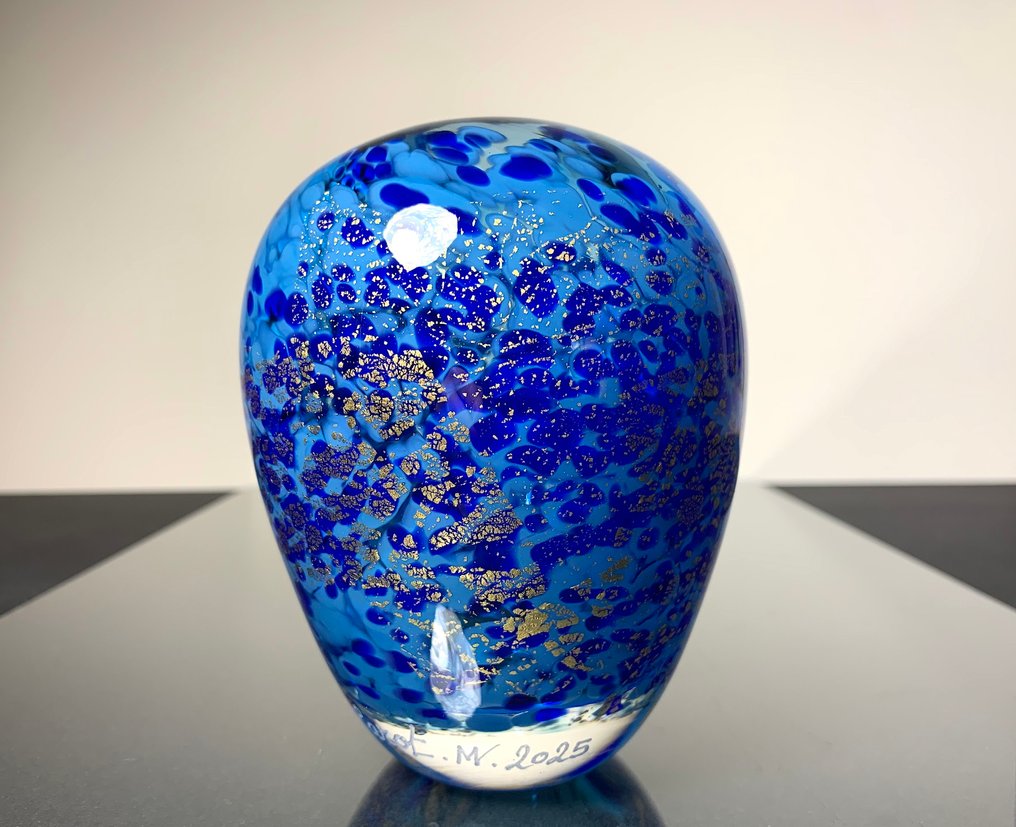 Maxence Parot - Βάζο - Βάζε μοναδικά χρώματα και Χρυσό. - Γυαλί #1.0