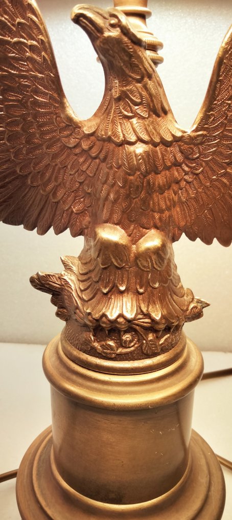 桌燈 - 铜制的鹰 - 青銅和黃銅 - 青铜鹰灯 #2.1