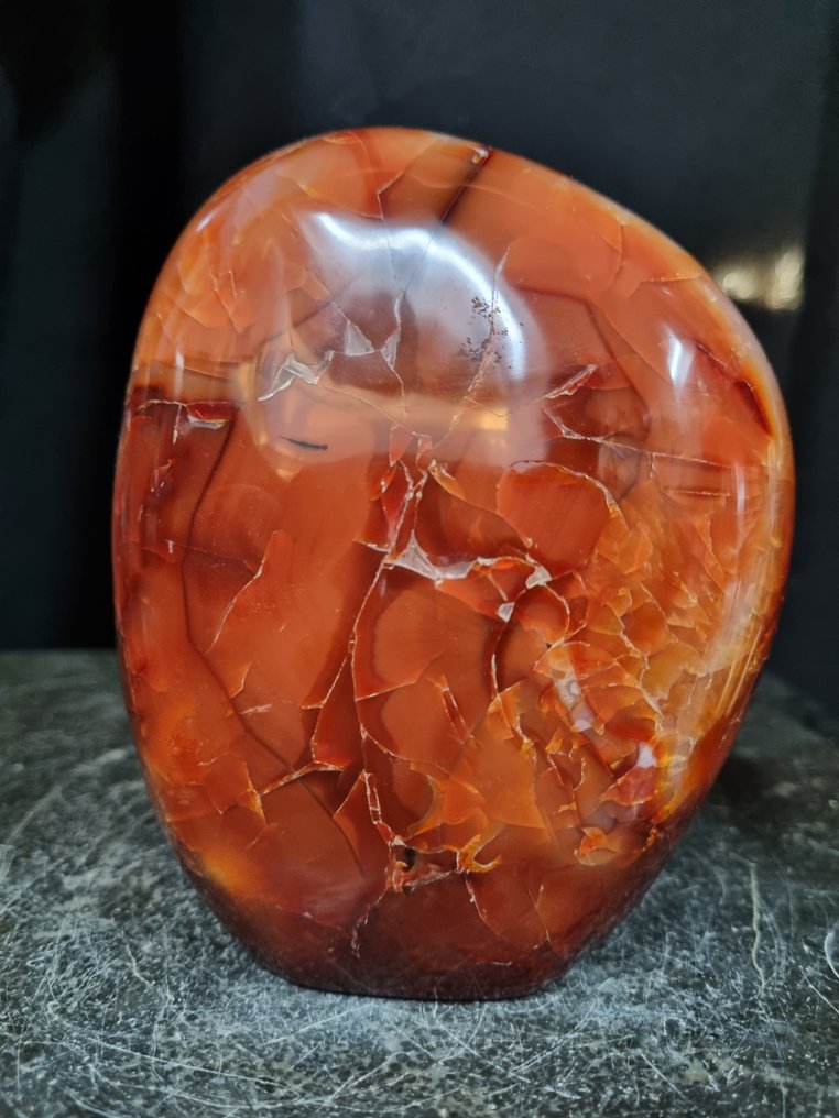XL Carnelian flame / scultura - Altezza: 120 mm - Larghezza: 105 mm- 1274 g #2.1