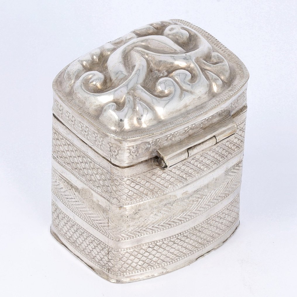 Lodereindoosje gemaakt in 1868 door - Willem Kruijt uit Schoonhoven - Scatola Lodderein - .833 argento #1.0