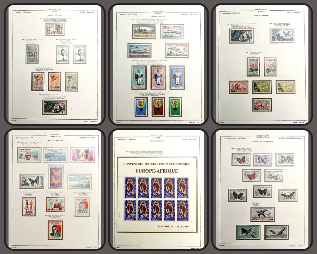 前法国殖民地  - 刚果、达荷美、加蓬、马达加斯加、中非共和国，也包括“Coins Datés” MNH** - No Reserve Price #1.0