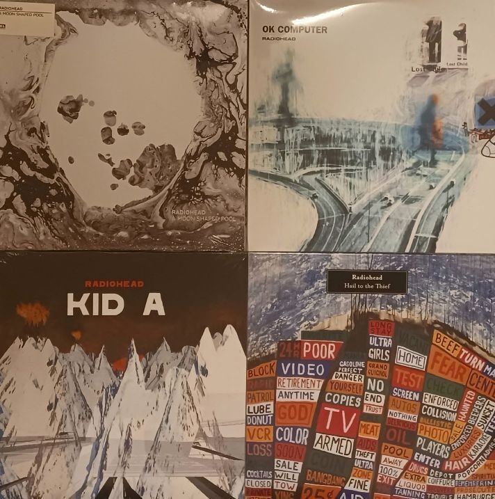 Radiohead - "OK computer", "Hail to the thief", "KID A", "A moon shaped pool", 4 double LPs, still sealed - Multiple titles - LP Albums (multiple items) - 2016 #1.0