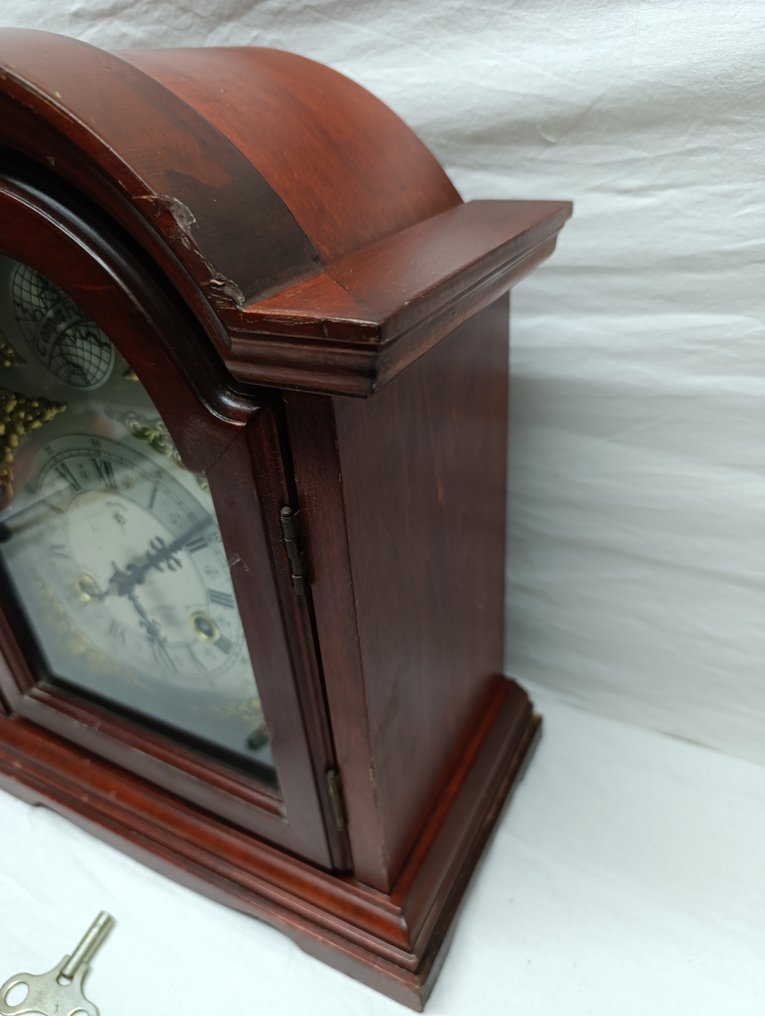 Table clock - Tempus Fugit -   Brass, Wood - 1970-1980 #3.2