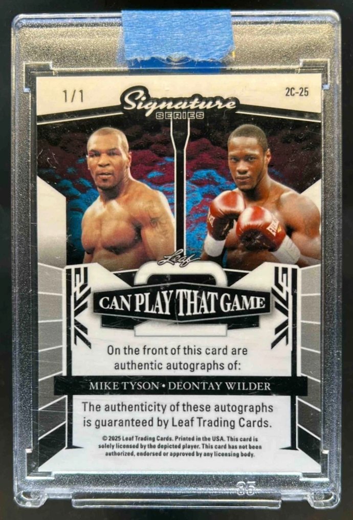 2025 Leaf Signature Series Mike Tyson & Deontay Wilder 1/1 Autograph - 1 Card - Near Mint (NM) #1.0