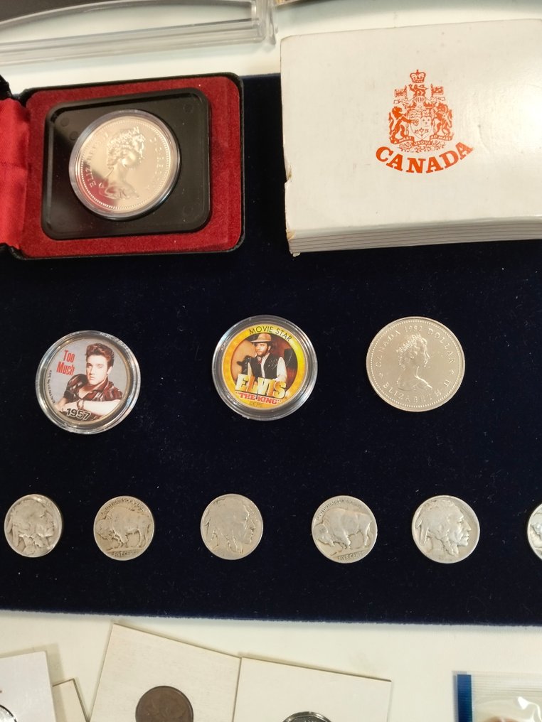加拿大, 美国. Collection coins lot from Canada and United States with silver and set's  160 coins in total 1901 - 1990s  (没有保留价) #4.3