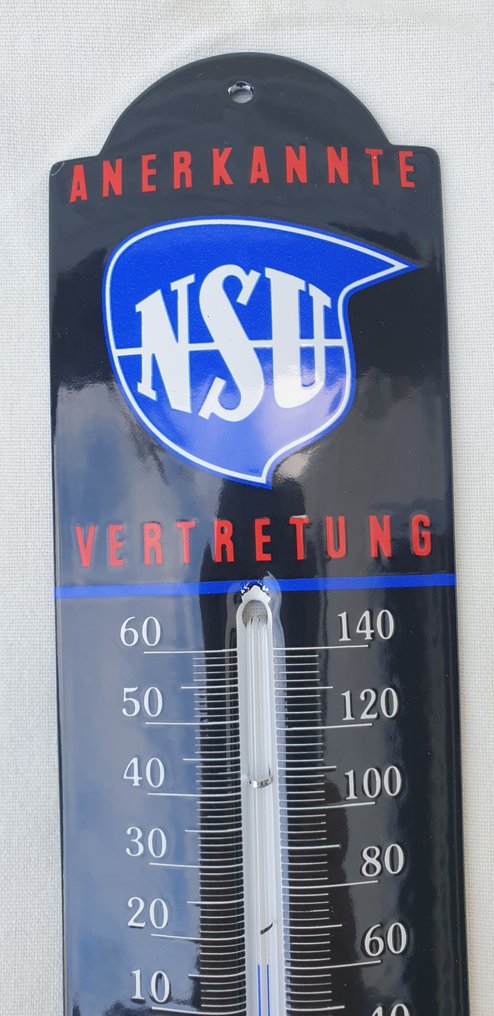 NSU - Termometer - Glas - Metall - Emaille #1.0