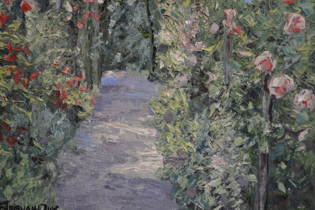 Chris van Dijk (1952) - Impressionist " Allée des Roses " #4.3