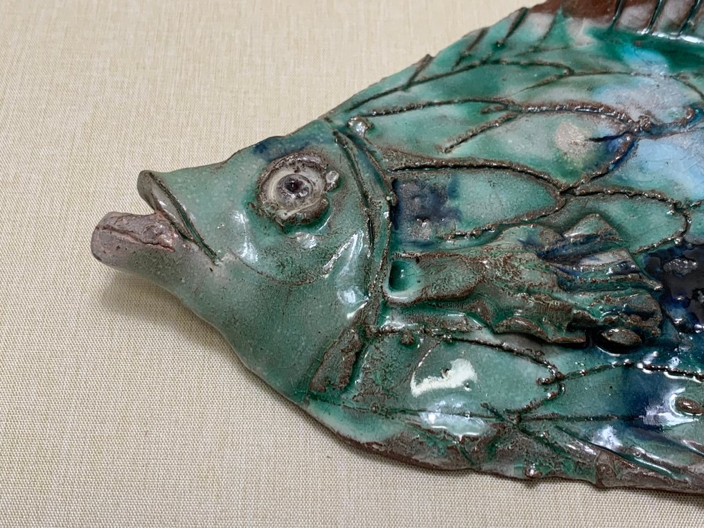 匾 - 墙面牌饰陶瓷鱼形装饰 - 陶瓷 #1.0