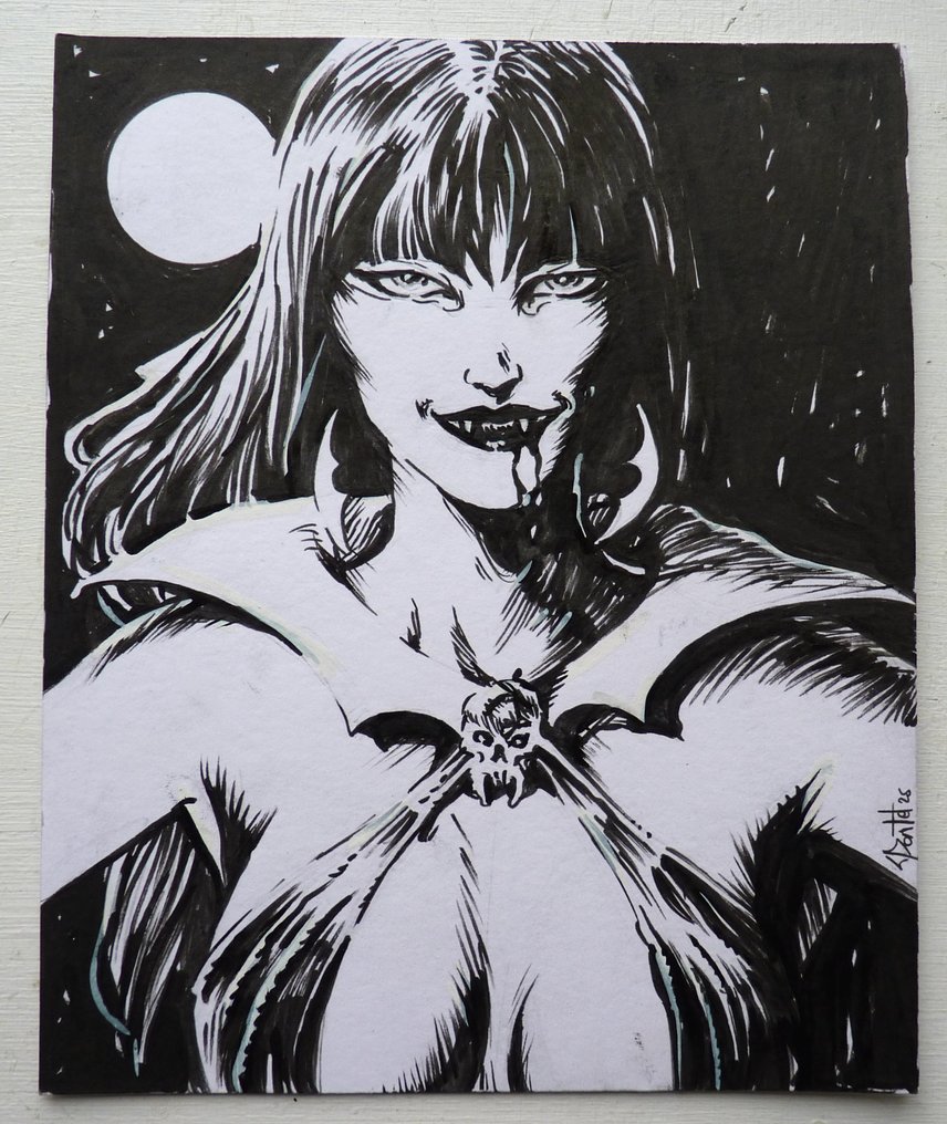 Pontet, Cyril - 1 Original drawing - Vampirella - Pin-up vampire - 2025 #1.0