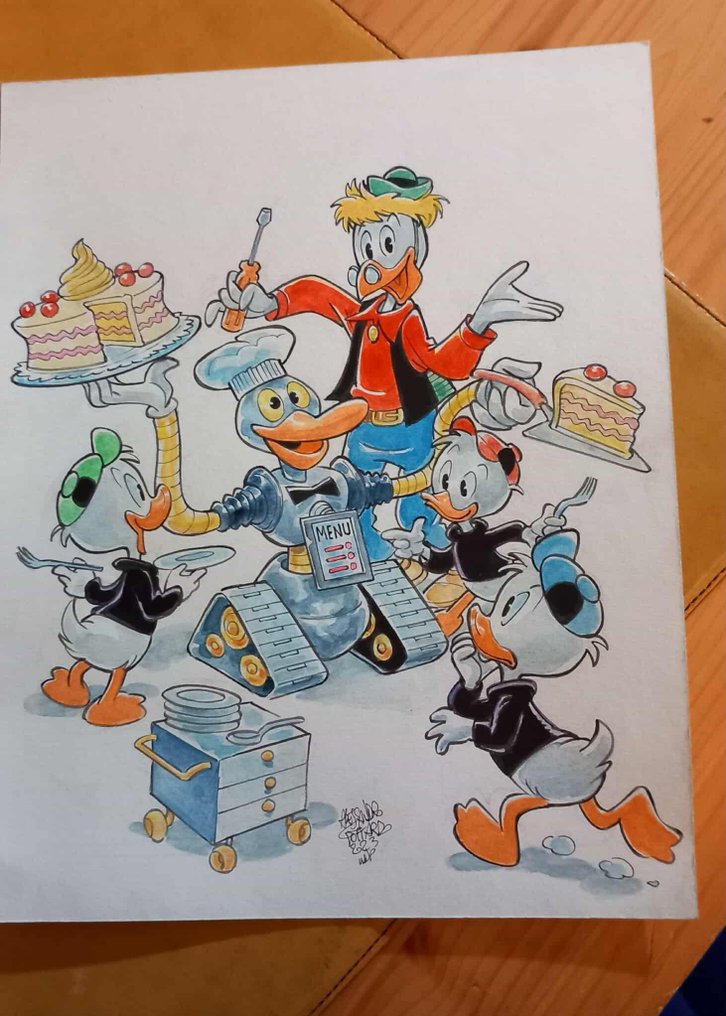 Alessandro Gottardo - 1 Watercolour - Archimede Pitagorico - "Robochef Ultrarapid" - 2023 #1.0