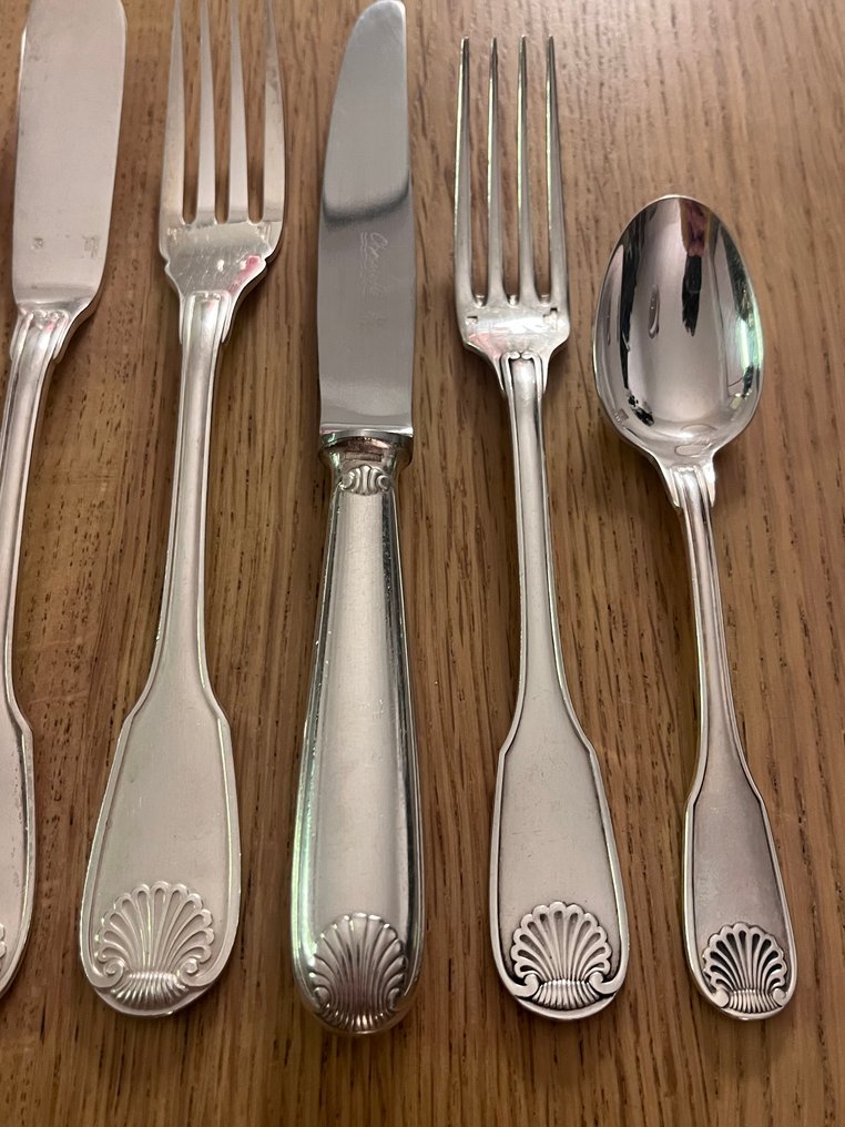 Christofle - Cutlery set (54) - Vendôme shell - Silverplated #2.1