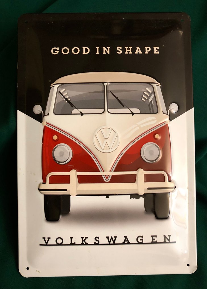 Volkswagen - Volkswagen Combi - Advertising sign - Volkswagen Combi. A German advertising sign - plaque  Rectangular design. Made of aluminium - Aluminium #1.0