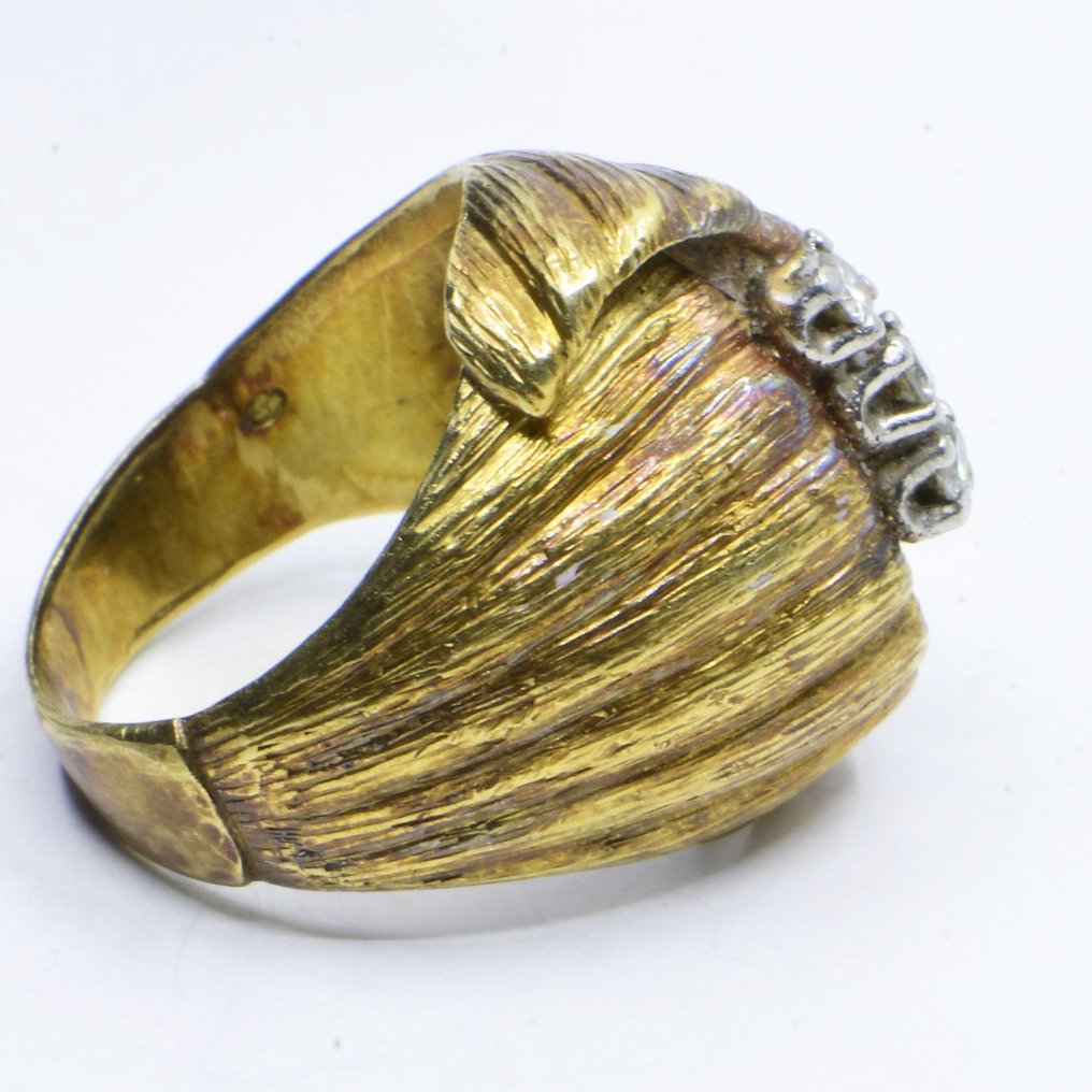 戒指 - 18K包金 黄金 -  0.23ct. tw. 钻石 (天然)  #4.3