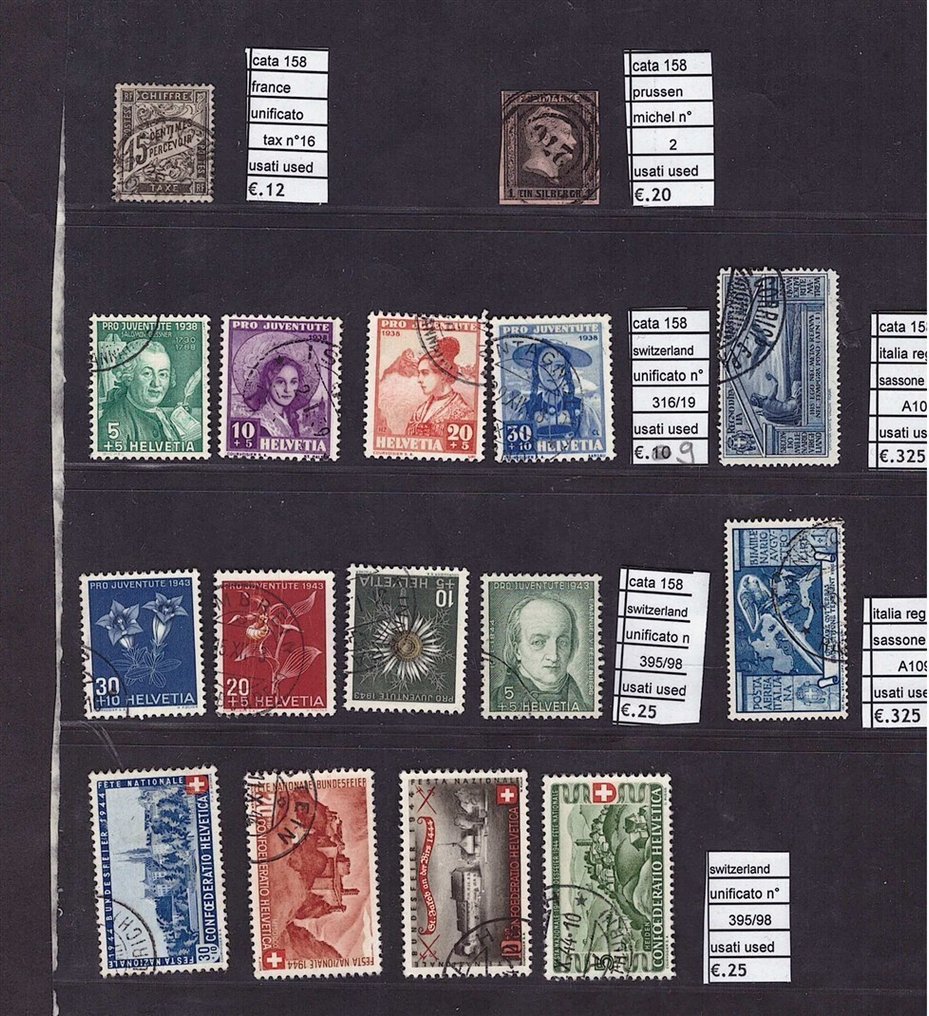 World 1850 - Beautiful collection of classic worldwide stamps to catalog + a pre-selected selection already - jvert sassone unifcato michel #3.2