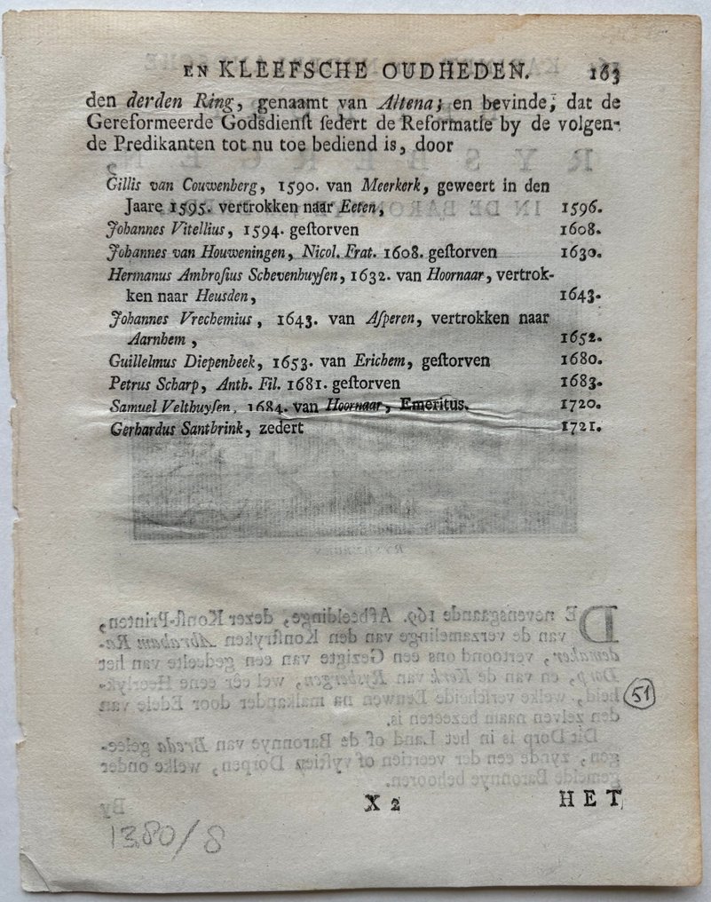 荷蘭 - Rijsbergen; A. Rademaker - Het Dorp Rysbergen in de Baronie van Breda - 1761-1780 #4.3