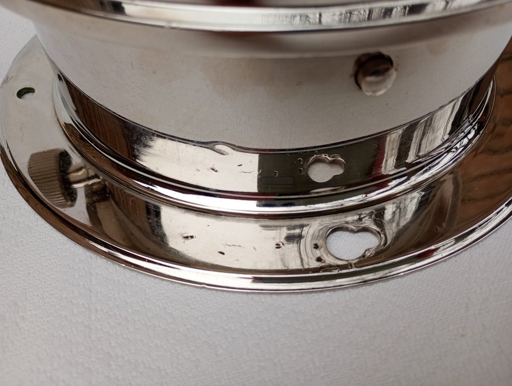 Ship's clock - USSR. Plant of Nautical Instruments - - Nickel plated brass - second half 20th century - 24-Hour watch markings. #4.3