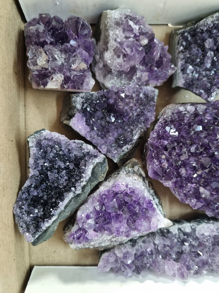 Big Lot HQ URUGUAY AMETHYST CLUSTERS 12,5 - 4 cm Cluster de cristal- 1.21 kg #1.0