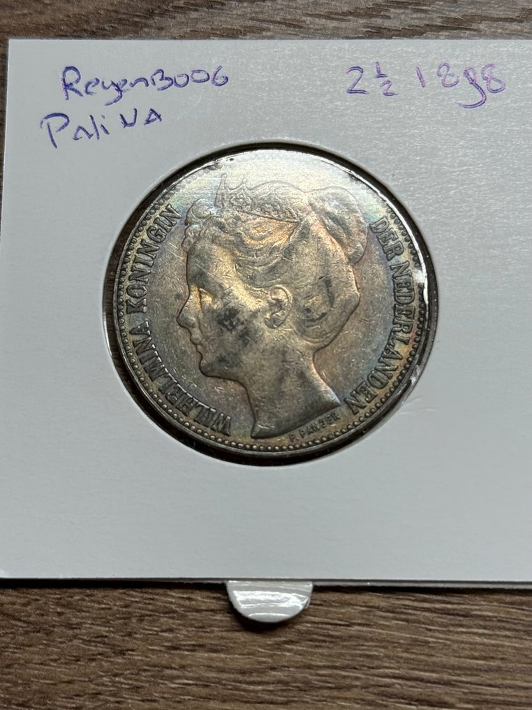 Holandia. Wilhelmina. 2 1/2 Gulden 1898 #3.2