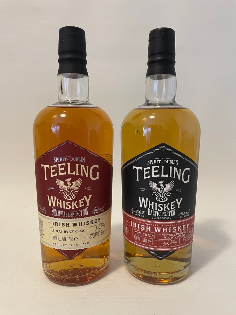 Teeling Sommelier Selection Rioja Wine Cask - Peated Imperial Baltic Porter Finish - The Teeling Whiskey Co.  - 70 cl - 2 flaschen #1.0