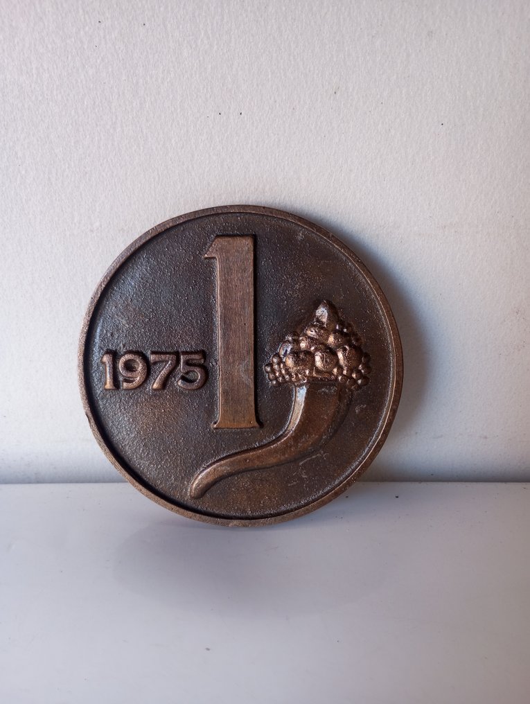 意大利. Medaglione "1 lira 1975"  (没有保留价) #1.0