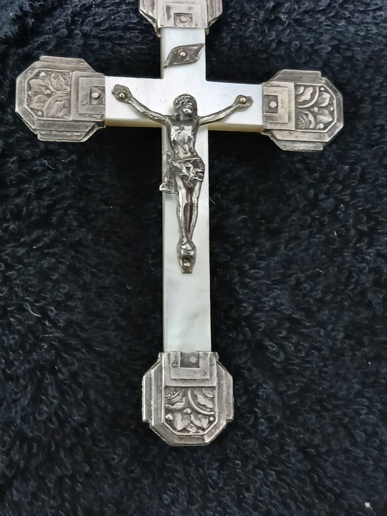 Art Nouveau Crocifisso (2) - .915 argento - 1920-1930 - Cristo pectoral  #2.1