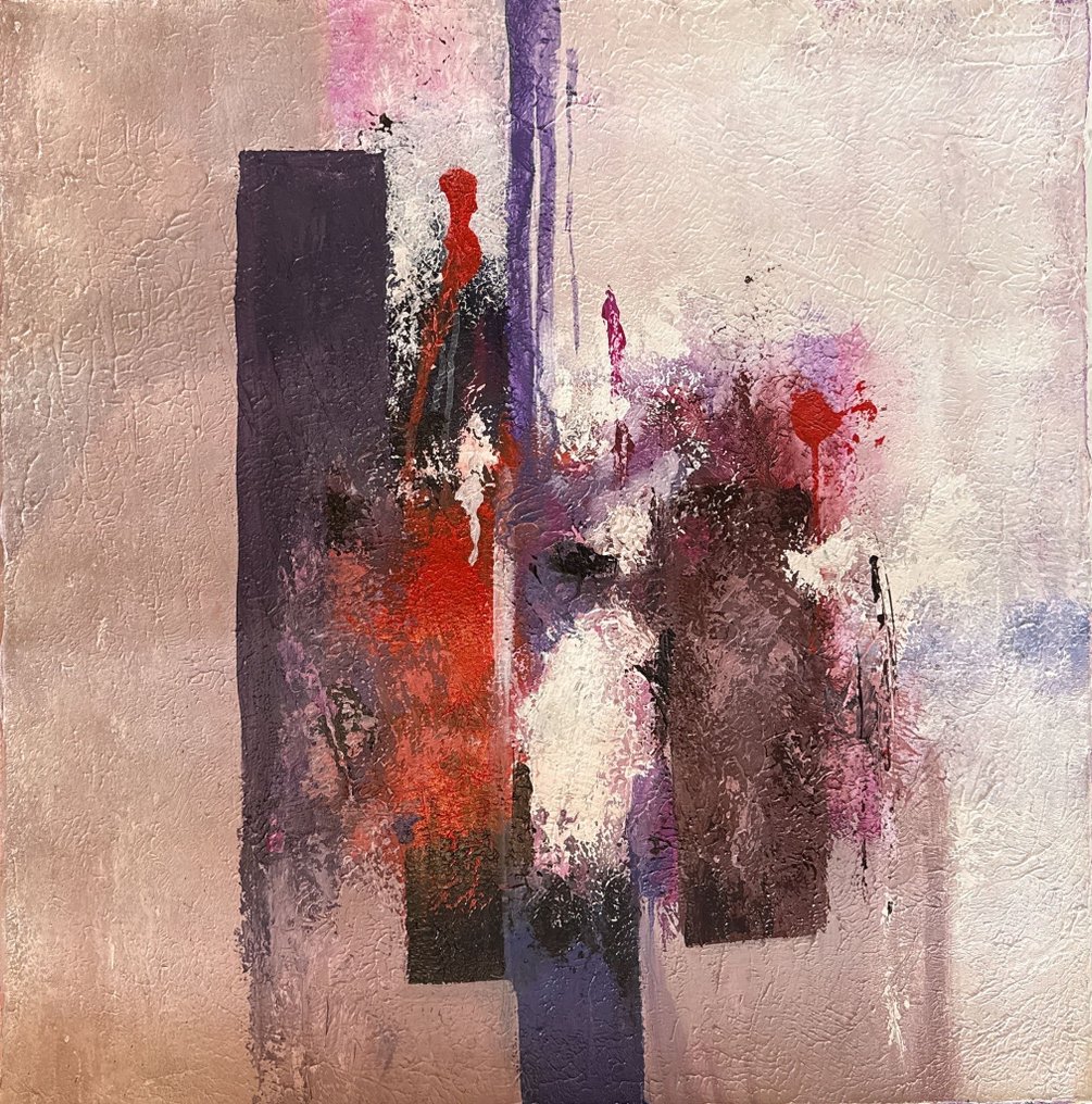 Nguyen Robert - Silence et Déflagration 80 x 80 cm #1.0