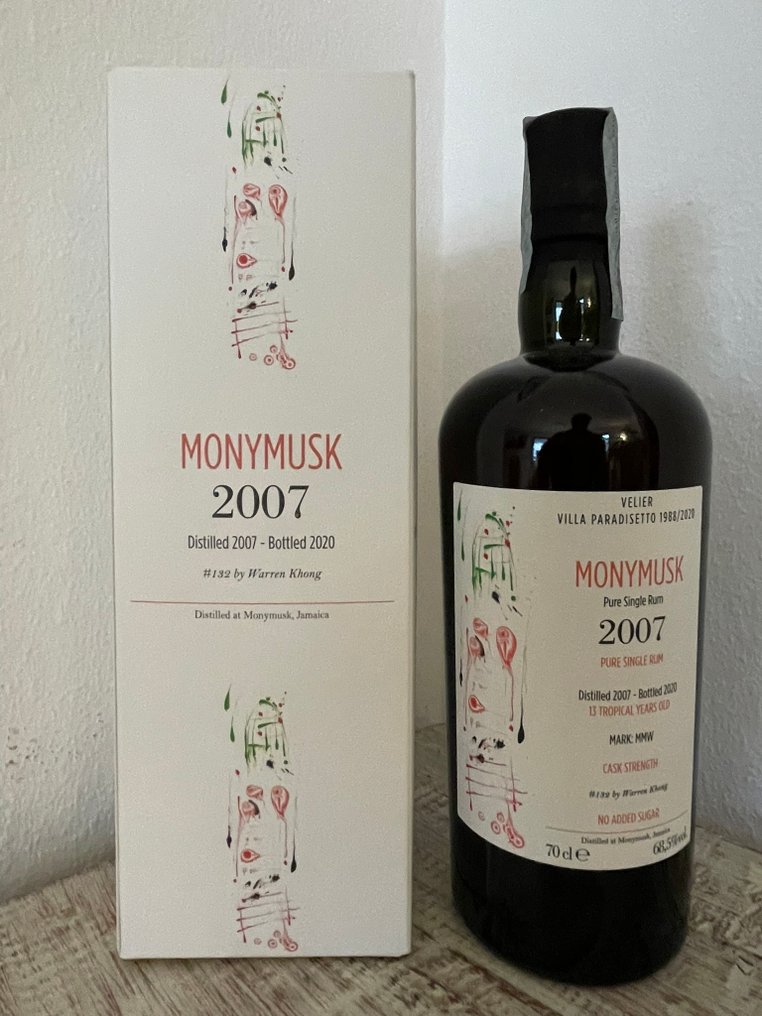 Monymusk 2007 Velier - Warren Khong Villa Paradisetto    - b. 2020  - 70cl #1.0