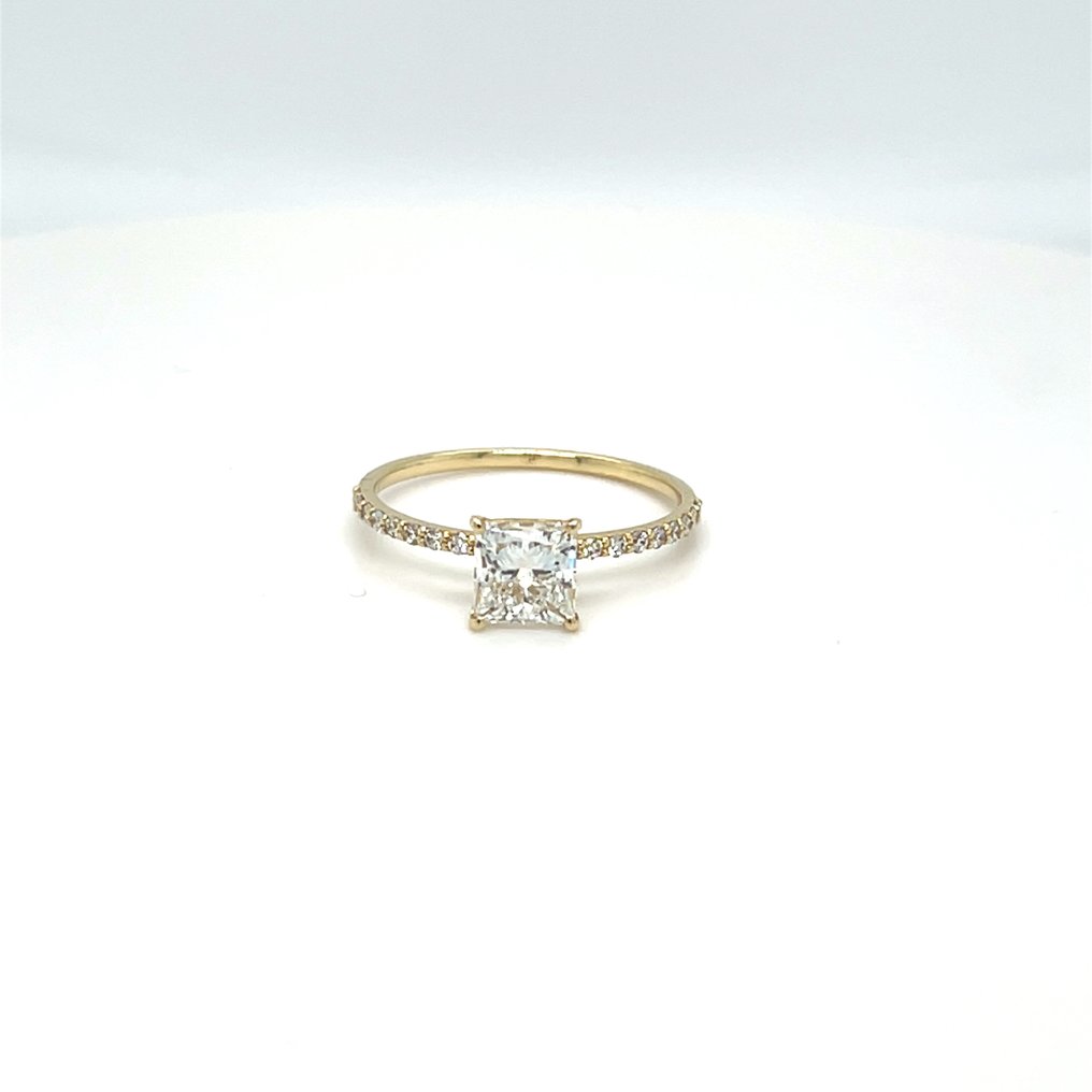 Sans prix de réserve - Bague - 14 carats Or jaune - 1.19ct. tw. Diamant (Cultivé en laboratoire) - Diamant #1.0