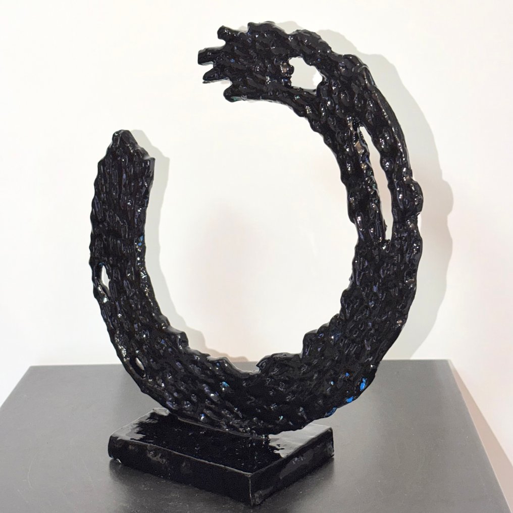 Abdoulaye Derme - 雕塑, La Vague Éternelle - 24 cm - 冷漆青铜 #1.0