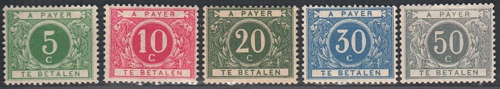 Belgium 1916 - Slightly modified type - OBP: TX 12/16 #1.0