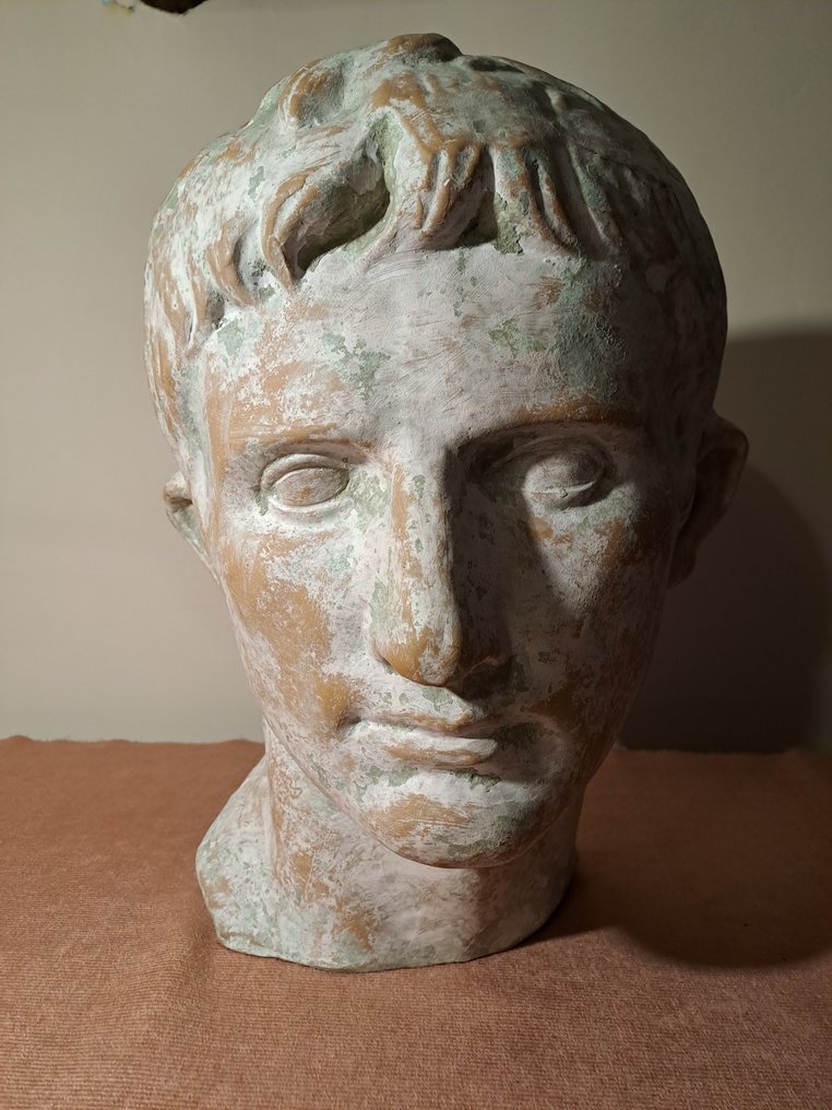 雕塑, Cesare Ottaviano Augusto - 34 cm - 陶瓷 - 1980 #1.0