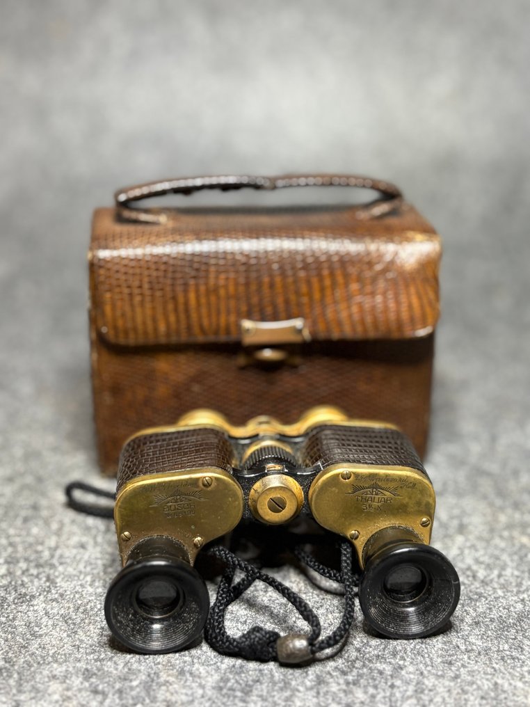 Observation binoculars - Thaliar + Original leather case - 1900-1910, 1910-1920 - Deutschland - Busch, Emil #1.0