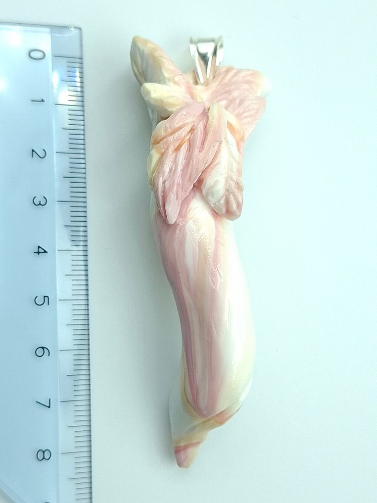 Zonder minimumprijs - Hanger Zilver -  215.00ct. tw. Carneool - Cameo antiek hanger #1.0