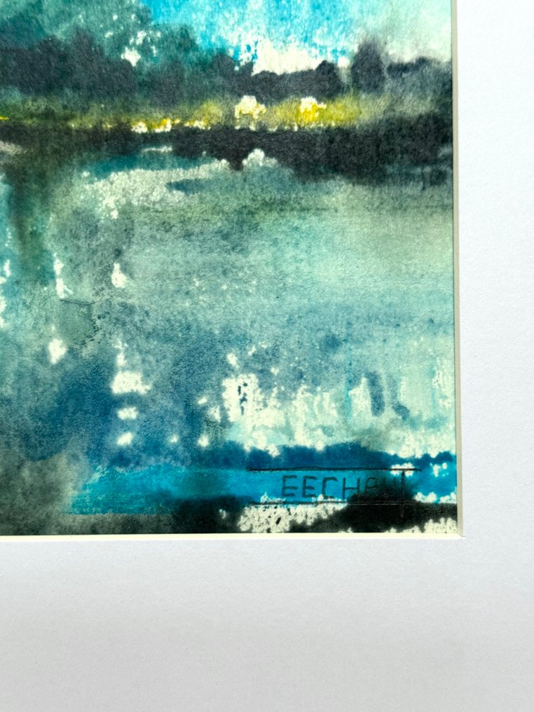 Eugène Eechaut (1928-2019) - Abstract landscape - Framed #4.3