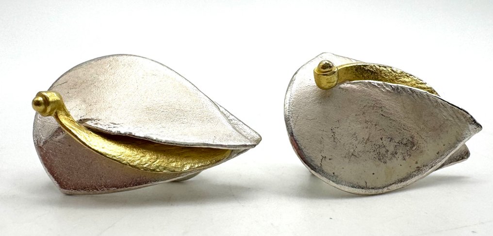 Sans prix de réserve - Boucles d'oreilles - 18 carats Argent, Or jaune #4.3